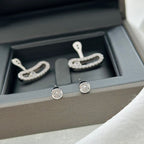 [⭐Miroze]MOVE UNO SILVER DIAMOND EARRINGS