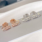 [⭐Miroze]CREOLES MOVE UNO MINI 1 DIAMOND EARRINGS
