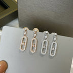 [⭐Miroze]DORMEUSES MOVE UNO DIAMOND EARRINGS