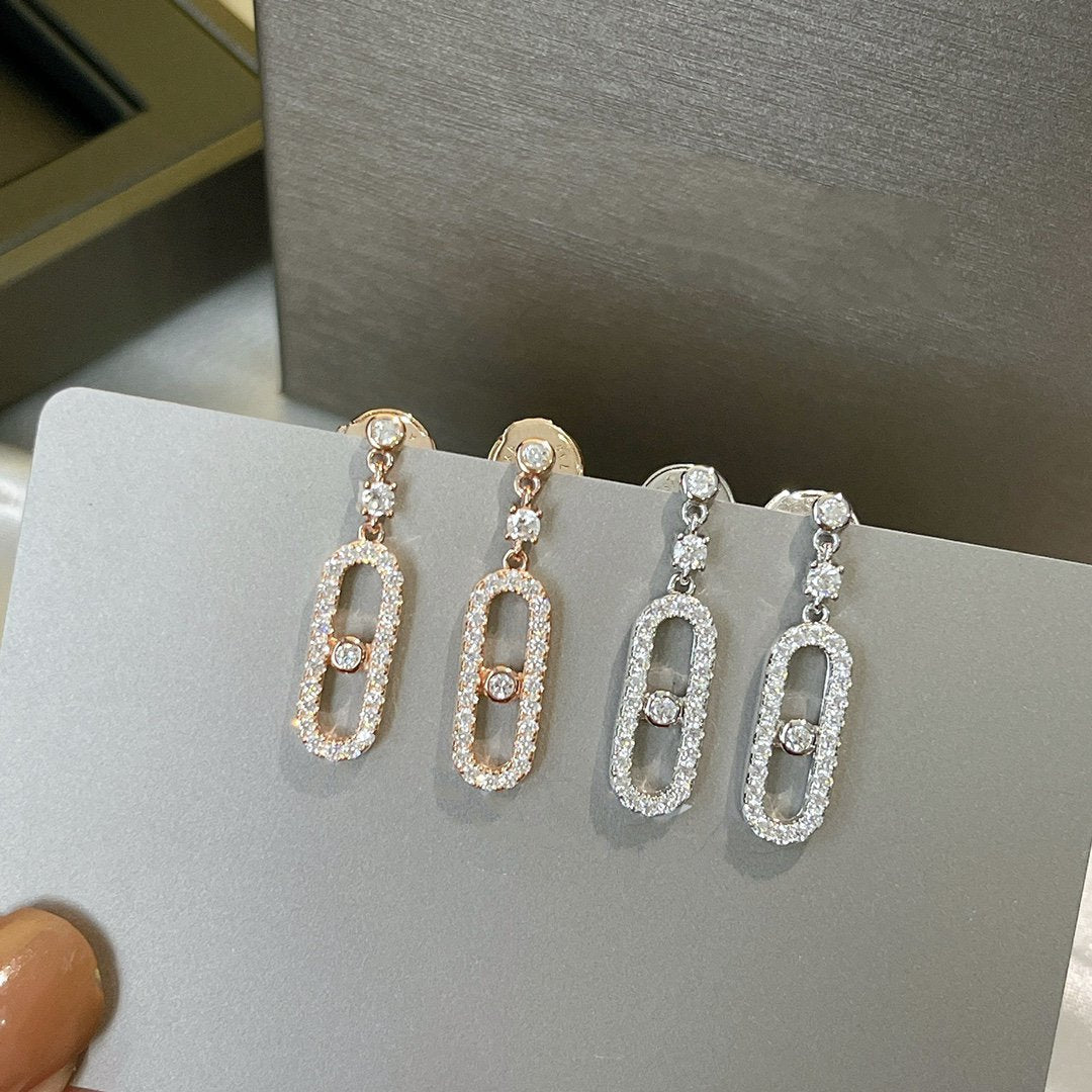 [⭐Miroze]DORMEUSES MOVE UNO DIAMOND EARRINGS