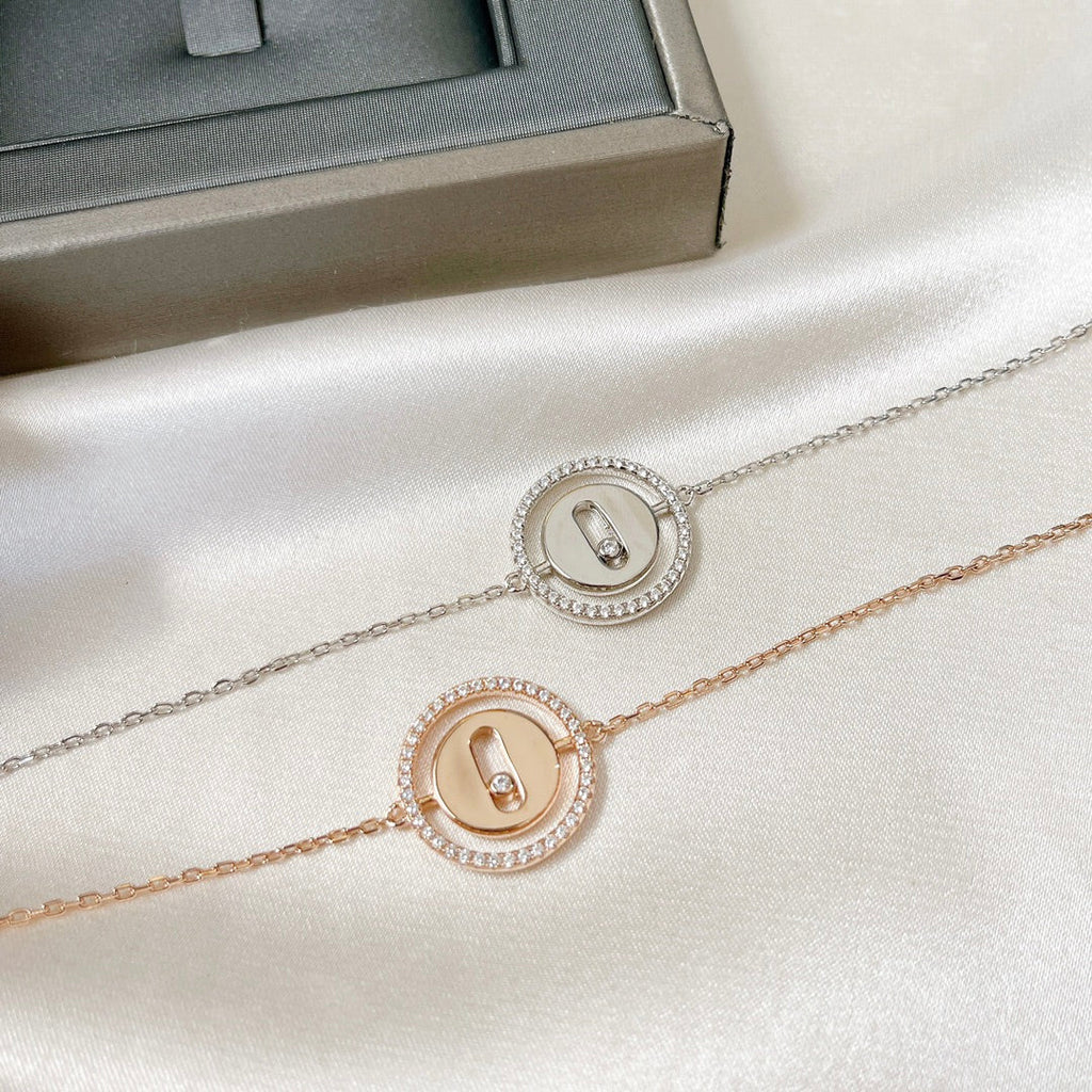 [⭐Miroze]LUCKY MOVE PAVED DIAMOND BRACELET