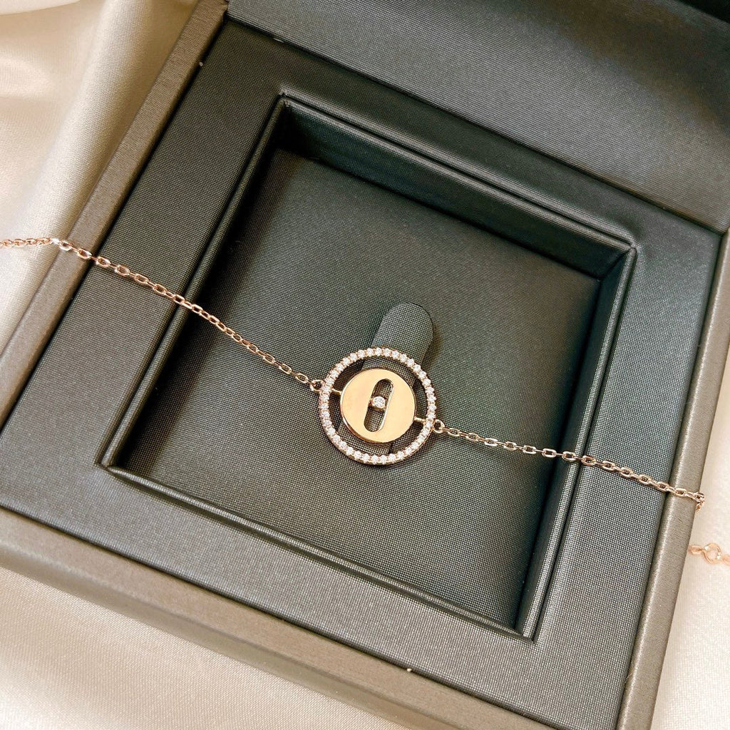 [⭐Miroze]LUCKY MOVE PAVED DIAMOND BRACELET