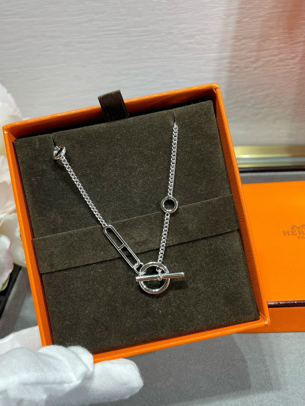 [⭐Miroze]HM STERLING CHAINE D'ANCRE HEART