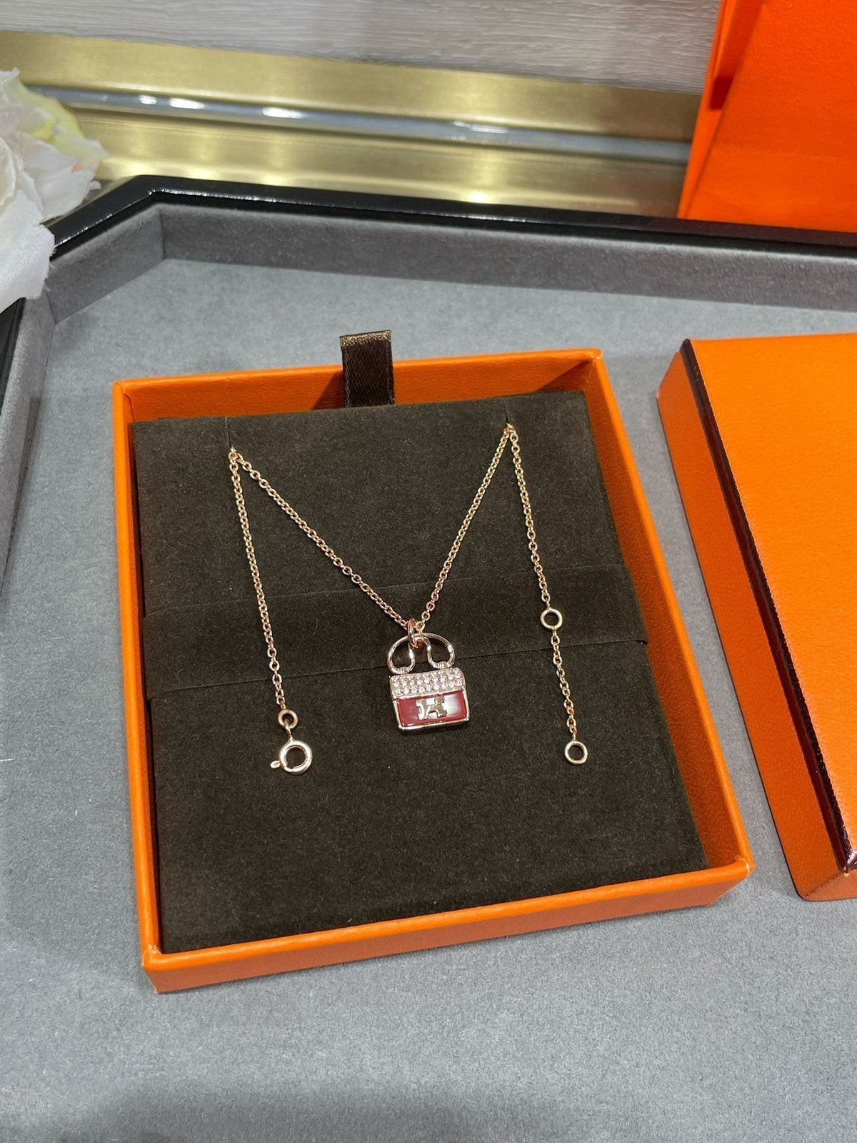 [⭐Miroze]H CIRCE MOISSANITE PENDANT NECKLACE GOLD