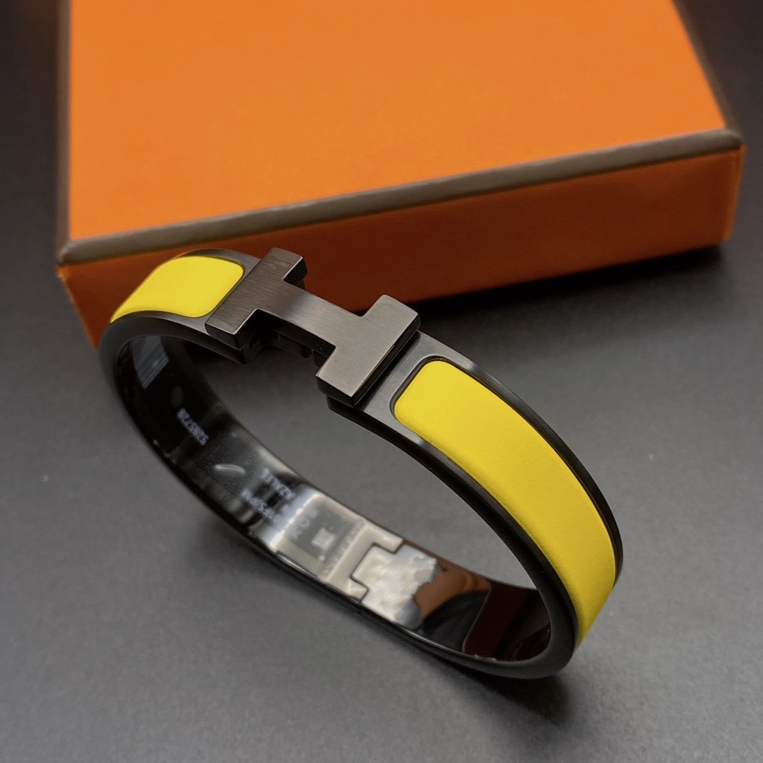 ⭐Miroze CLIC HM SO BLACK YELLOW BRACELET