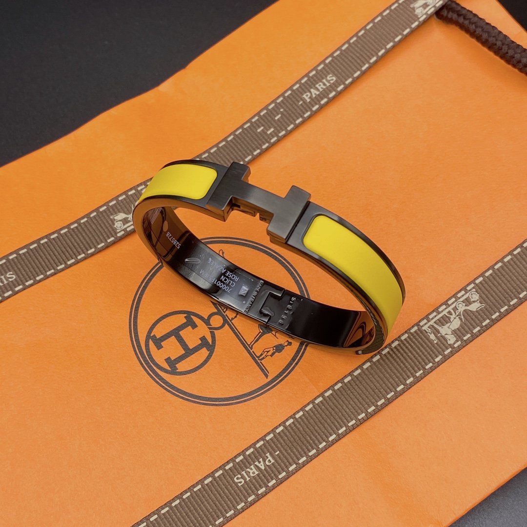 ⭐Miroze CLIC HM SO BLACK YELLOW BRACELET