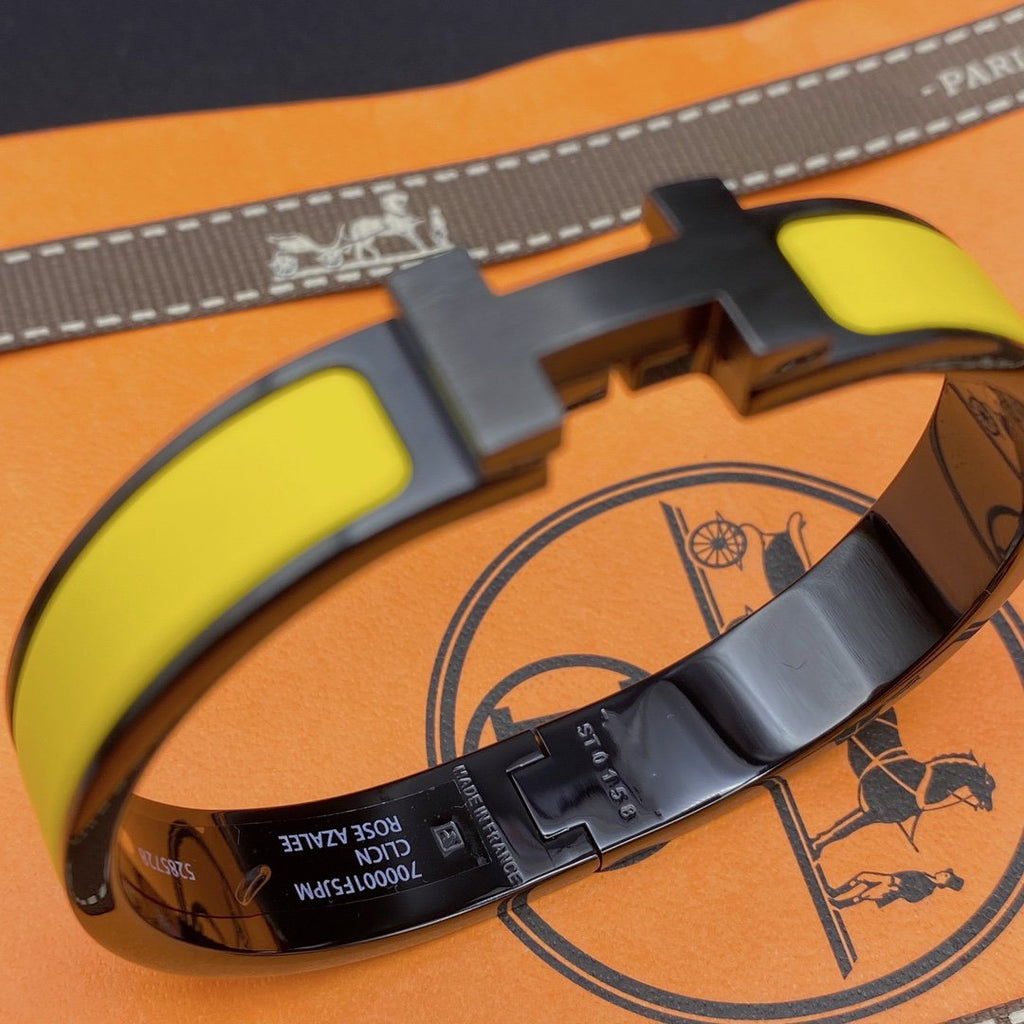 ⭐Miroze CLIC HM SO BLACK YELLOW BRACELET
