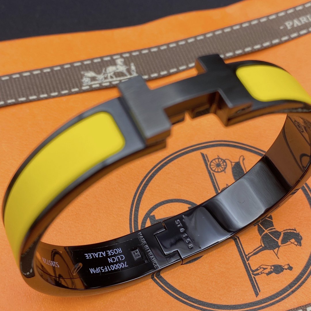 ⭐Miroze CLIC HM SO BLACK YELLOW BRACELET