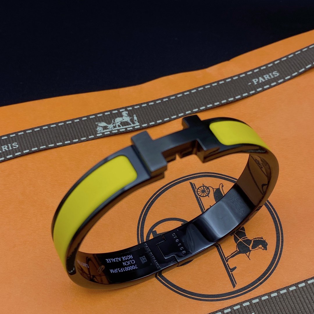 ⭐Miroze CLIC HM SO BLACK YELLOW BRACELET