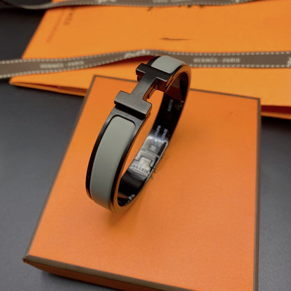 [⭐Miroze]CLIC HM SO BLACK GREY BRACELET