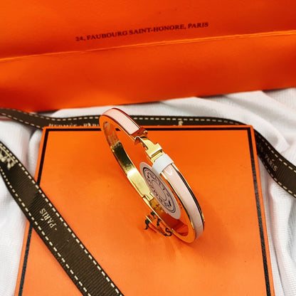 [⭐Miroze]CLASSIC HM CLIC  PINK 8MM ENAMEL BRACELET
