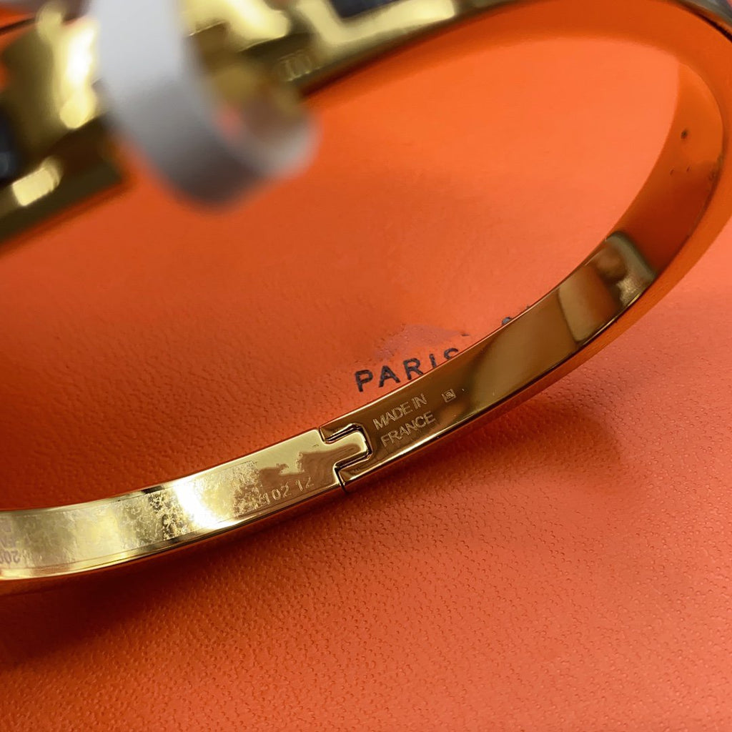 ⭐Miroze CLASSIC HM CLIC BLACK 8MM ENAMEL BRACELET