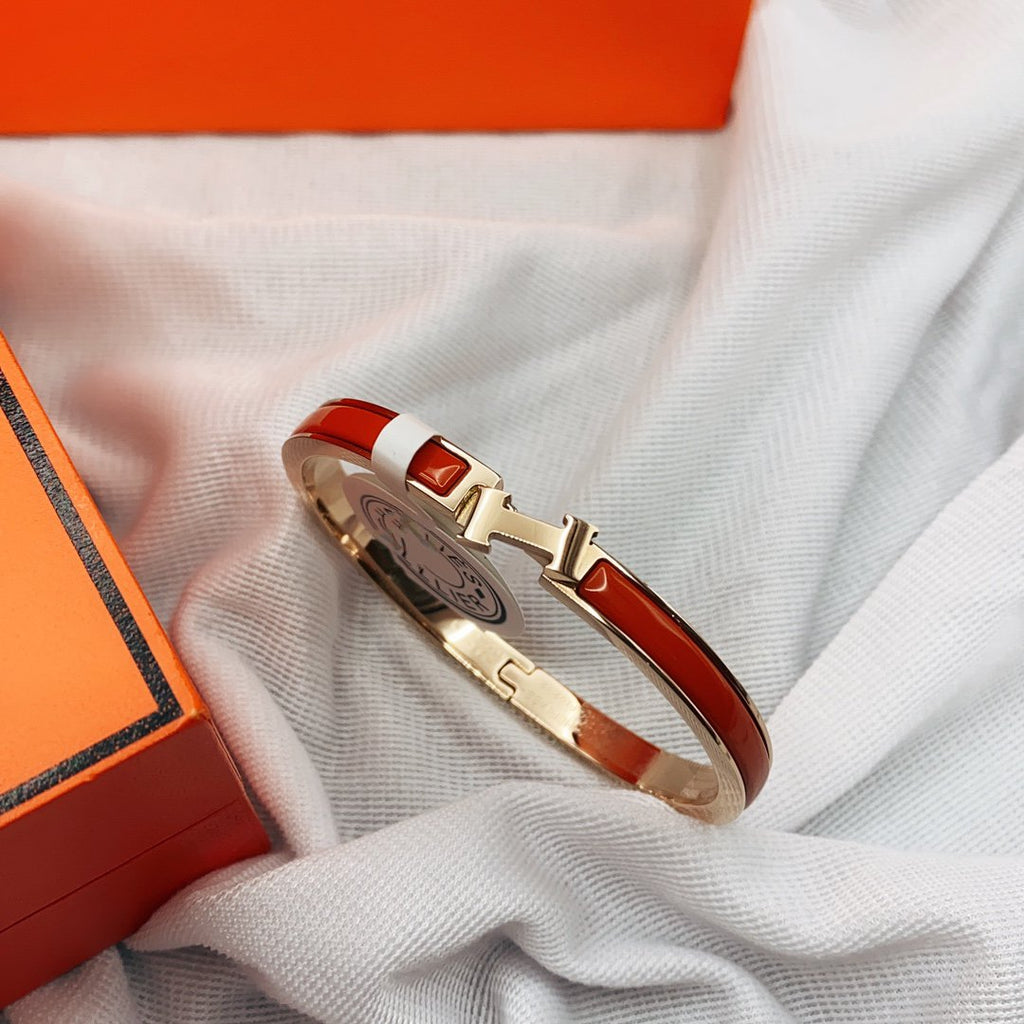 ⭐Miroze CLASSIC HM CLIC RED 8MM ENAMEL BRACELET