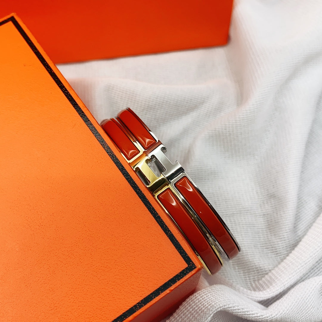 ⭐Miroze CLASSIC HM CLIC RED 8MM ENAMEL BRACELET