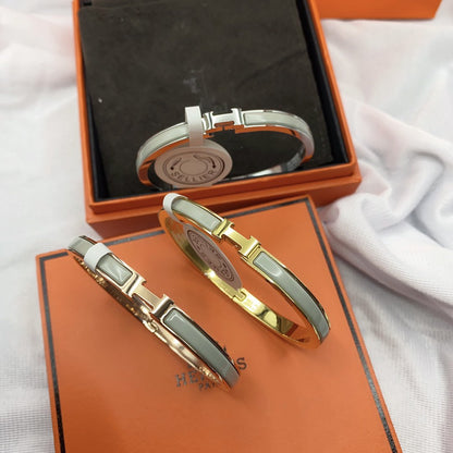 [⭐Miroze]クラシック HM クリック グリーン 8MM エナメルブレスレット