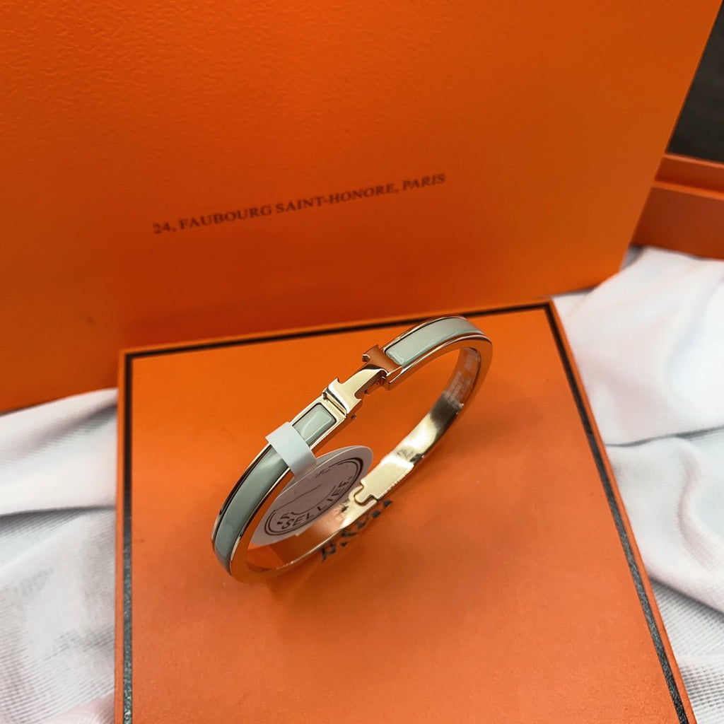 ⭐Miroze CLASSIC HM CLIC GREEN 8MM ENAMEL BRACELET