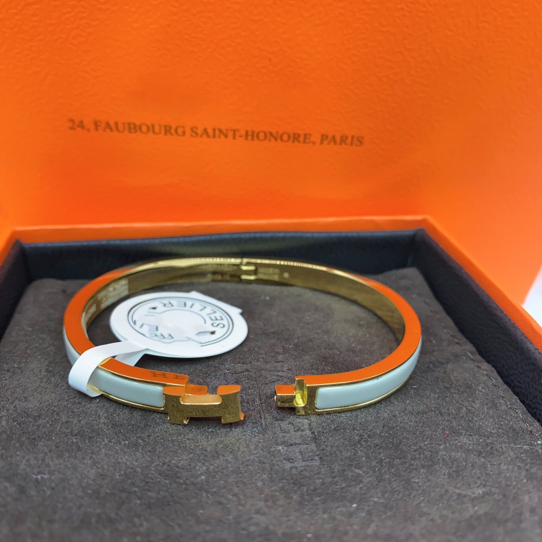 ⭐Miroze CLASSIC HM CLIC GREEN 8MM ENAMEL BRACELET