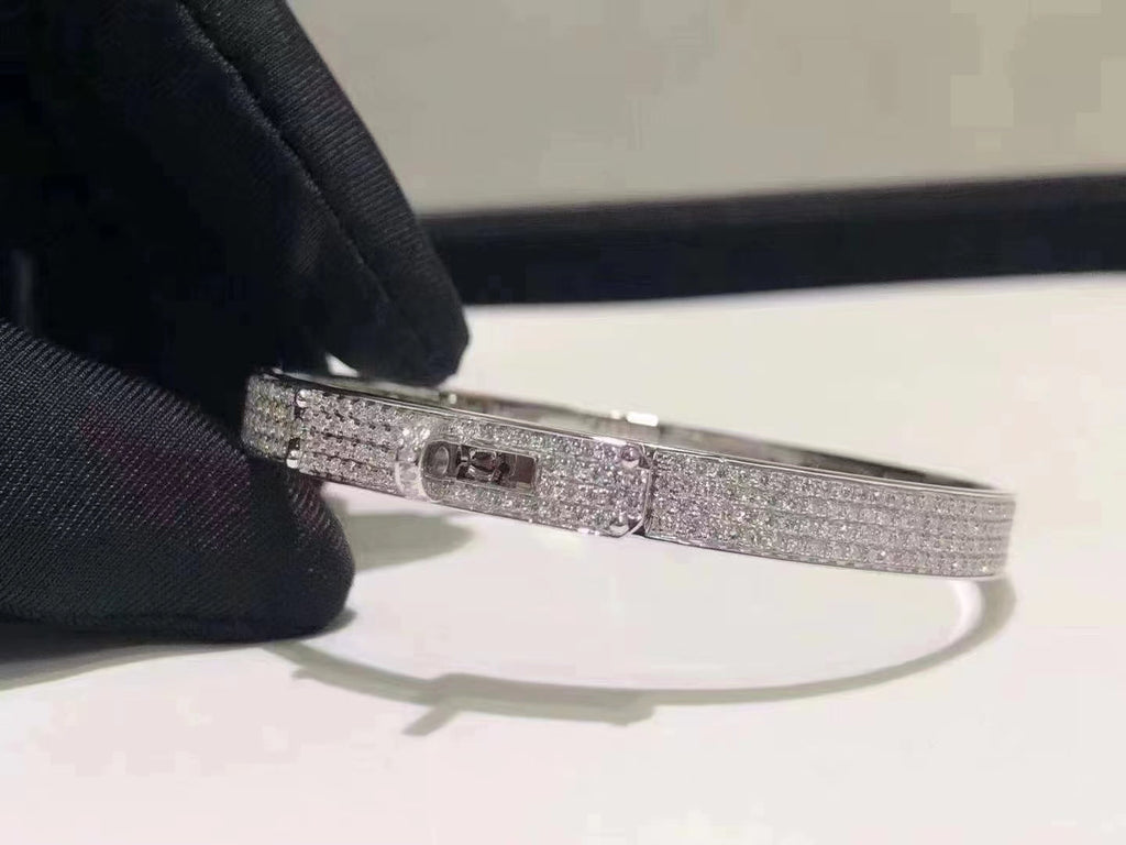 ⭐Miroze HM KELLY BRACELET IN SILVER AND FULL PAVE DIAMOND
