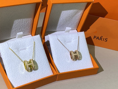 [⭐Miroze]HM CLIC YELLOW ENAMEL GOLD NECKLACE