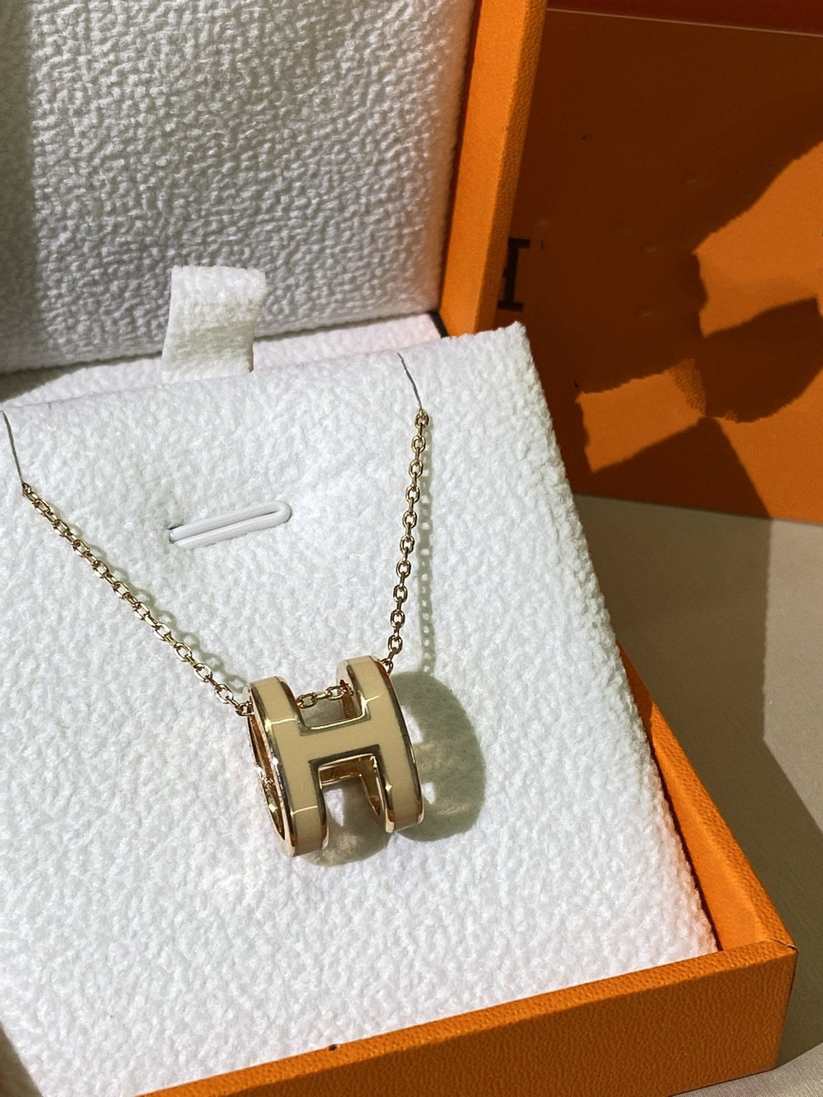 [⭐Miroze]HM CLIC YELLOW ENAMEL GOLD NECKLACE