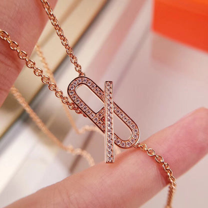 [⭐Miroze]HM FIRE PIG NOSE NECKLACE TRENDY STREET