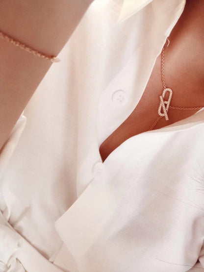 [⭐Miroze]HM FIRE PIG NOSE NECKLACE TRENDY STREET