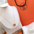 ⭐Miroze HM CLIC RED ENAMEL GOLD NECKLACE