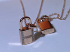 ⭐Miroze HM ADVANCED NICHE LOCK HEAD NECKLACE DIAMONDS