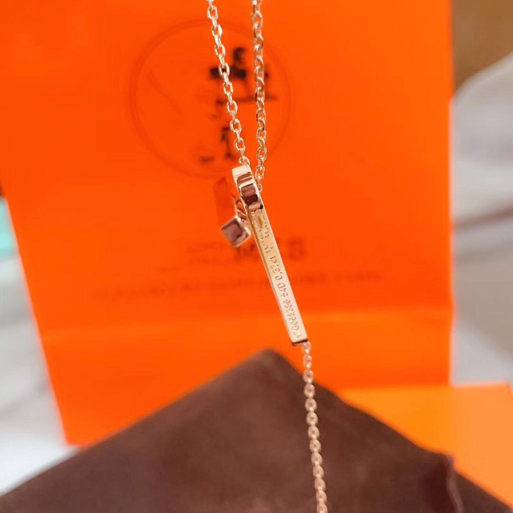 ⭐Miroze HM NECKLACE PLATINUM ROSE GOLD DIAMOND