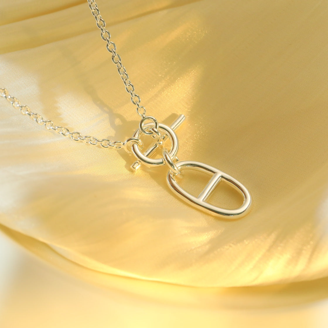 [⭐Miroze]HM CHAINE D'ANCRE PENDANT NECKLACE STERLING SILVER