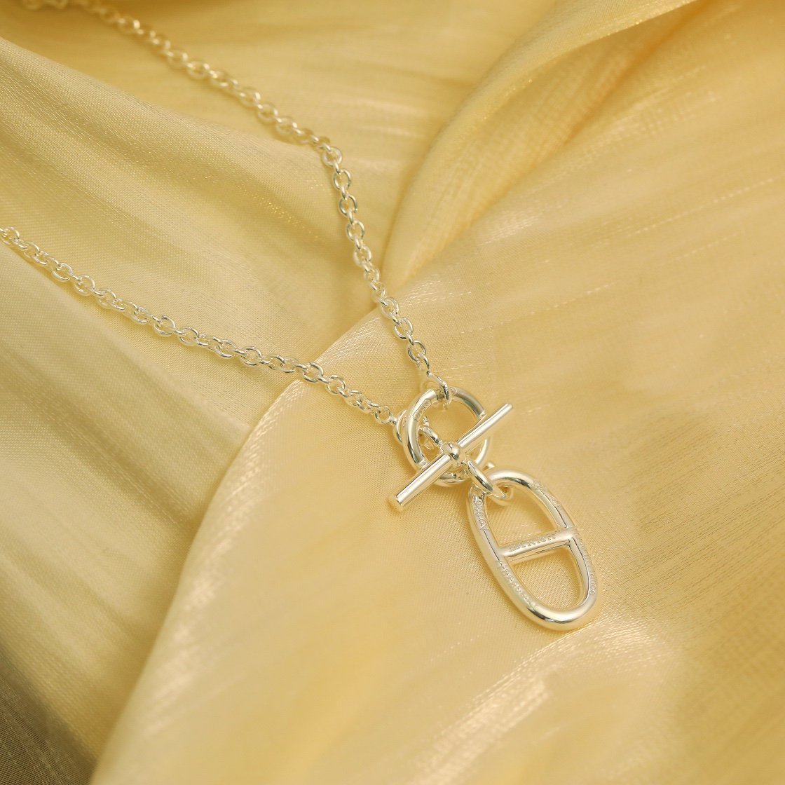 [⭐Miroze]HM CHAINE D'ANCRE PENDANT NECKLACE STERLING SILVER