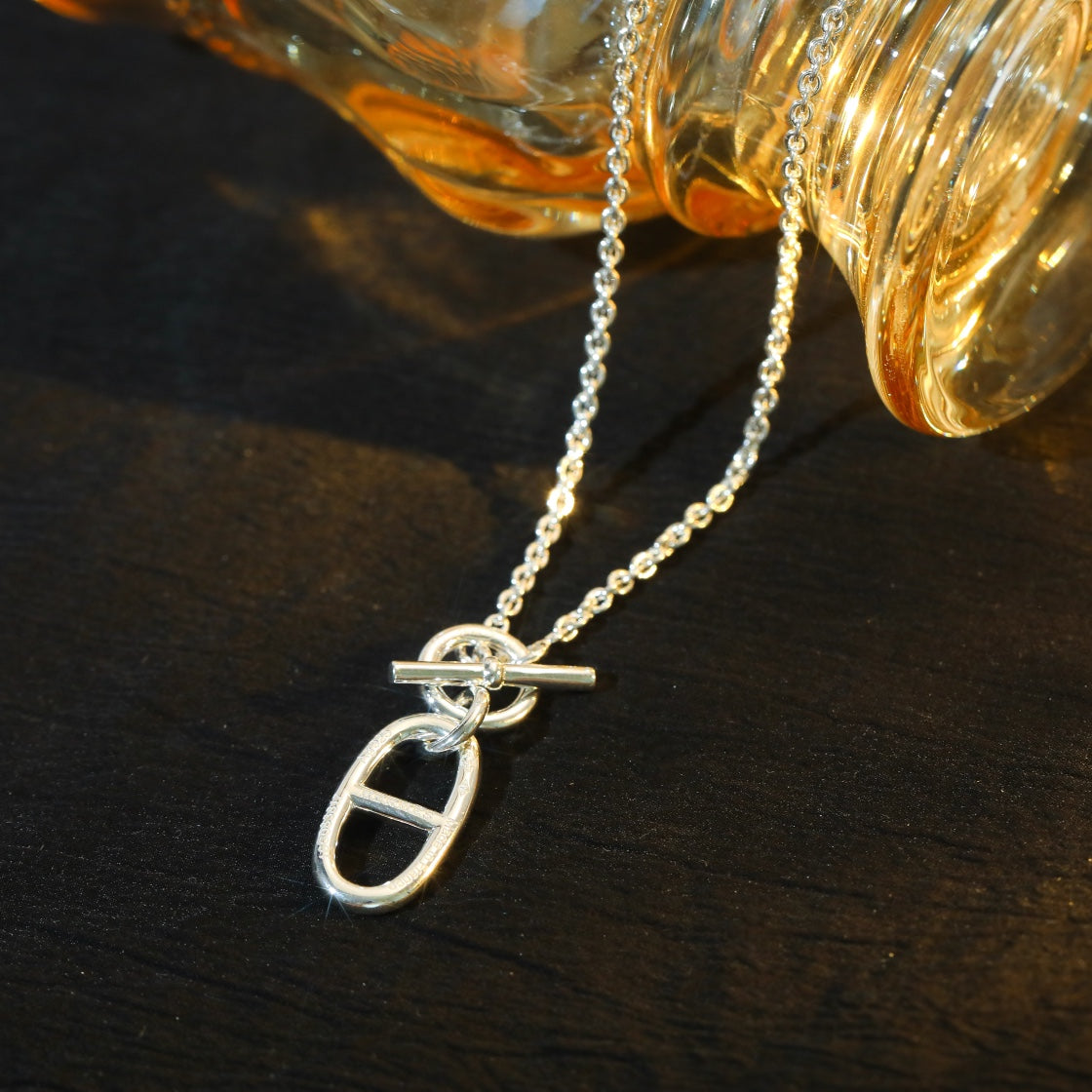 ⭐Miroze HM CHAINE D'ANCRE PENDANT NECKLACE STERLING SILVER