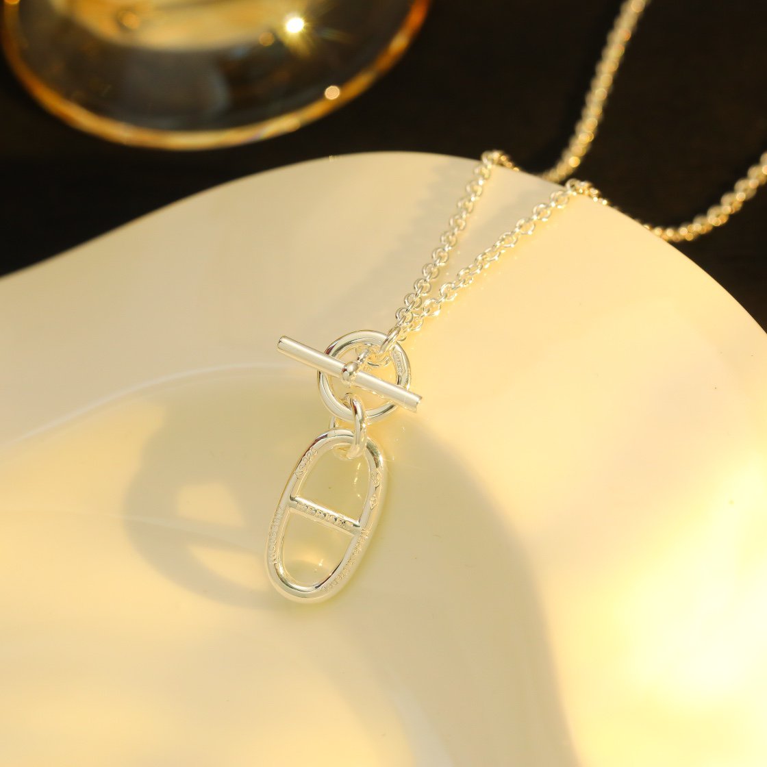 ⭐Miroze HM CHAINE D'ANCRE PENDANT NECKLACE STERLING SILVER