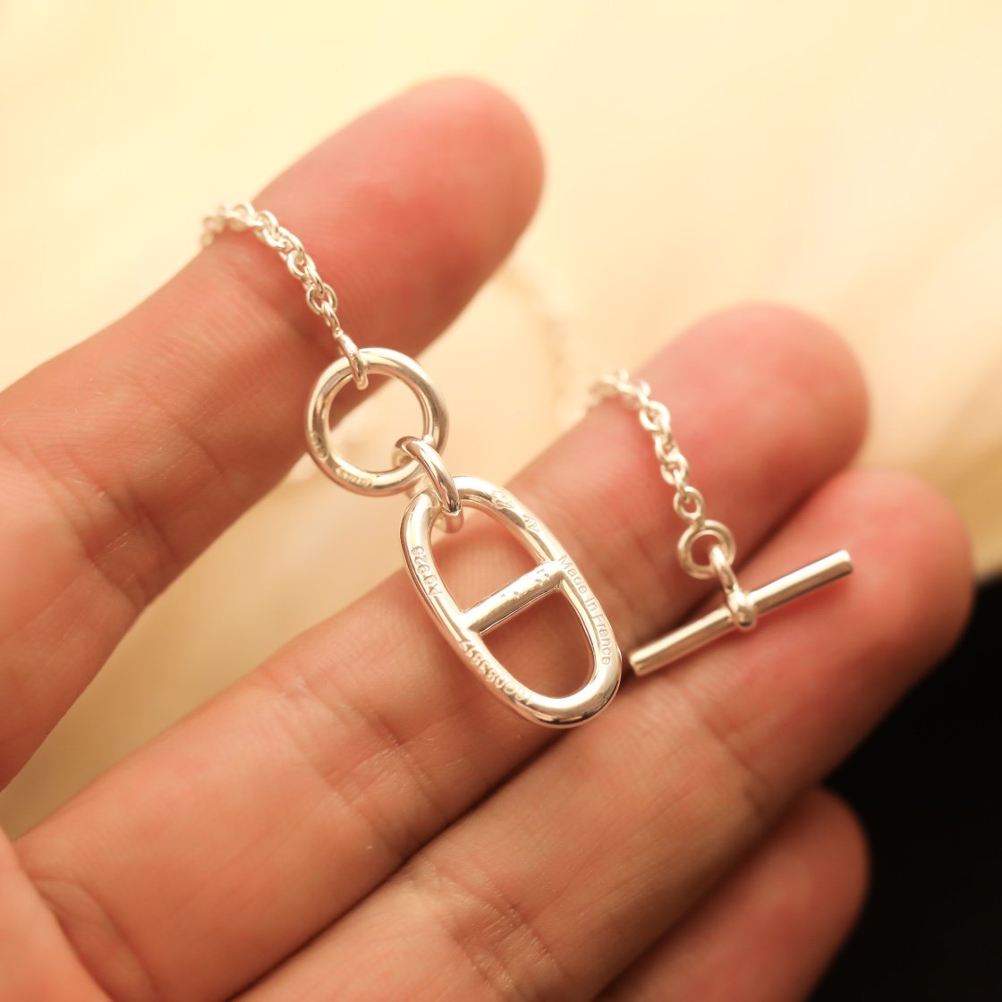 ⭐Miroze HM CHAINE D'ANCRE PENDANT NECKLACE STERLING SILVER