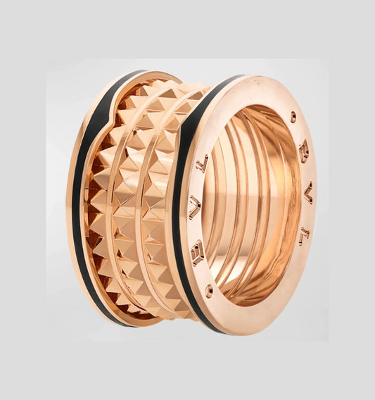 [⭐Miroze]ZERO 1 ROCK BLACK CERAMIC PINK GOLD LARGE MODEL