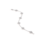 ⭐Miroze CLOVER 6 MOTIF SILVER DIAMOND BRACELET