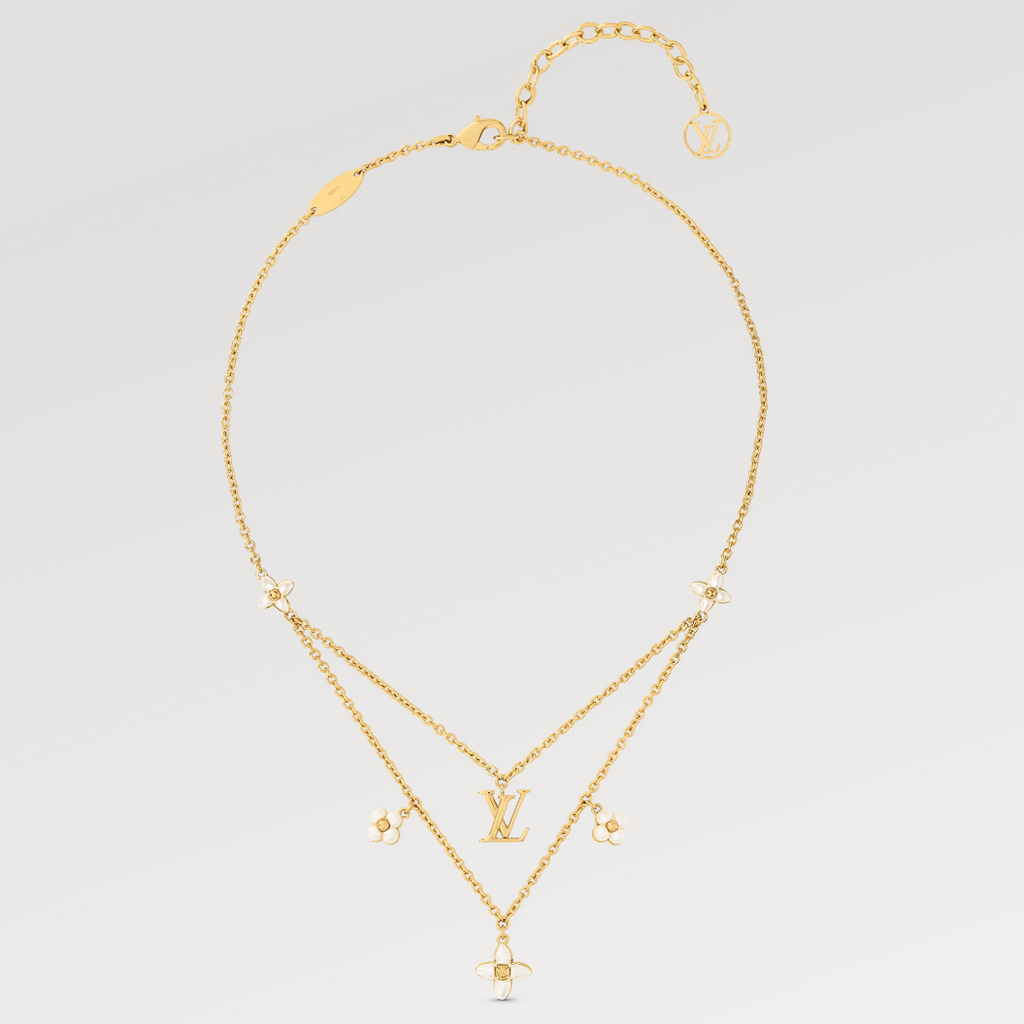 ⭐Miroze FLOWERGRAM GOLD MOP DOUBLE ROW NECKLACE