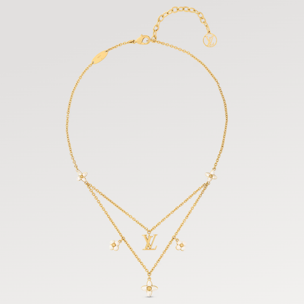 ⭐Miroze FLOWERGRAM GOLD MOP DOUBLE ROW NECKLACE