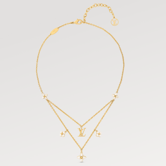 [⭐Miroze]FLOWERGRAM GOLD MOP DOUBLE ROW NECKLACE