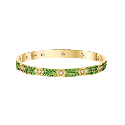 [⭐Miroze]2026 PAVE GEMSTONE LOVE BRACELET 6.1MM 10 DIAMONDS