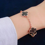 [⭐Miroze ]New CLOVER 5 MOTIF GRAY MOP BRACELET COLLECTION