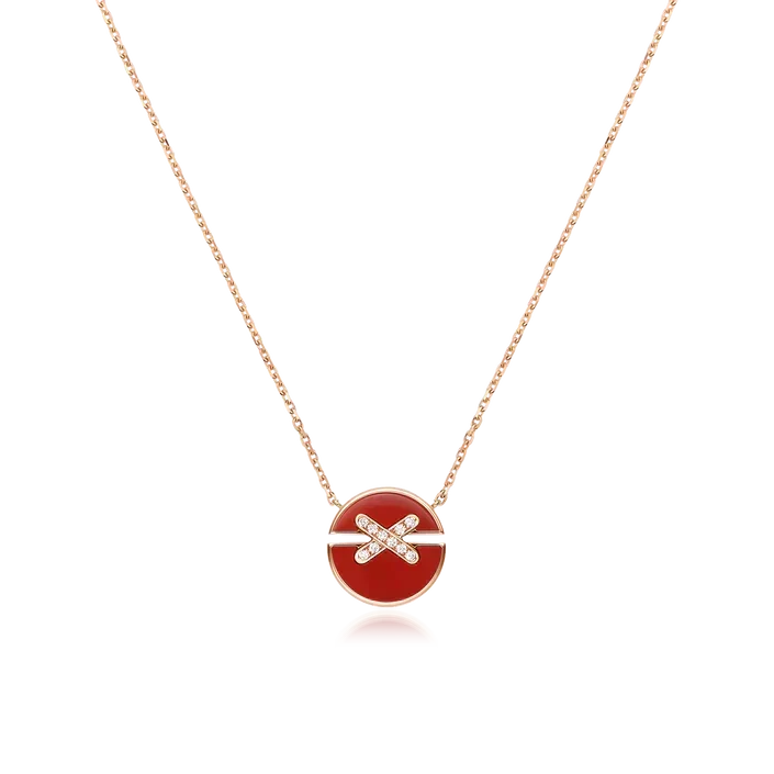 ⭐Miroze JEUX DE ROSE GOLD DIAMOND NECKLACE