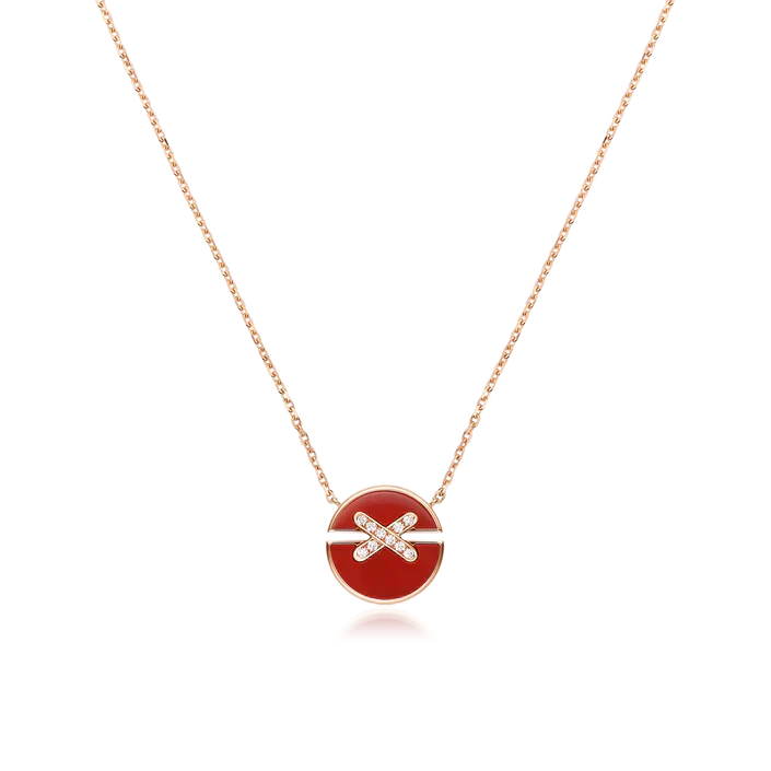 [⭐Miroze]ローズゴールドダイヤモンドネックレス JEUX DE ROSE