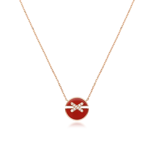[⭐Miroze]ローズゴールドダイヤモンドネックレス JEUX DE ROSE