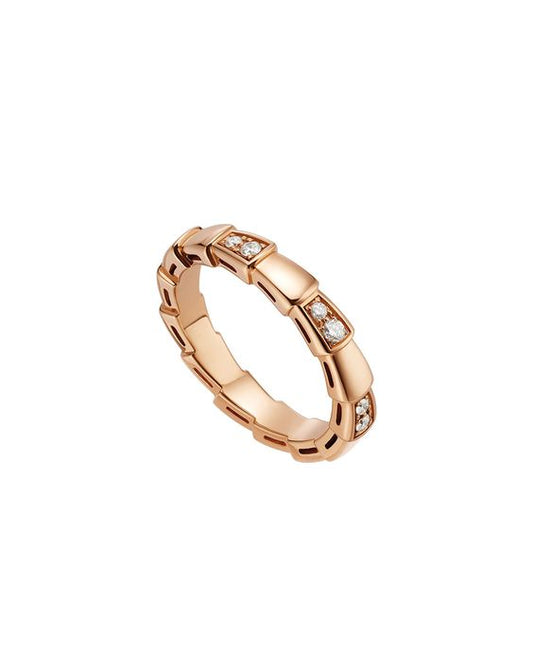 [⭐Miroze]SERPENTI RING PINK GOLD  3MM