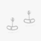 [⭐Miroze]MOVE UNO SILVER DIAMOND EARRINGS