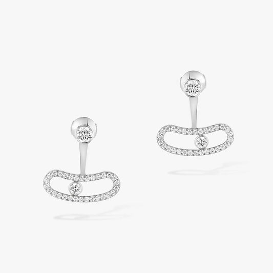 [⭐Miroze]MOVE UNO SILVER DIAMOND EARRINGS