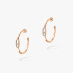 [⭐Miroze]CREOLES MOVE UNO PM DIAMOND EARRINGS