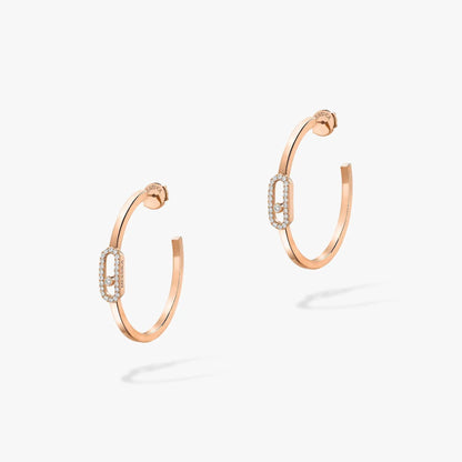 [⭐Miroze]CREOLES MOVE UNO PM DIAMOND EARRINGS