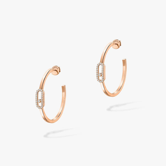 [⭐Miroze]CREOLES MOVE UNO PM DIAMOND EARRINGS